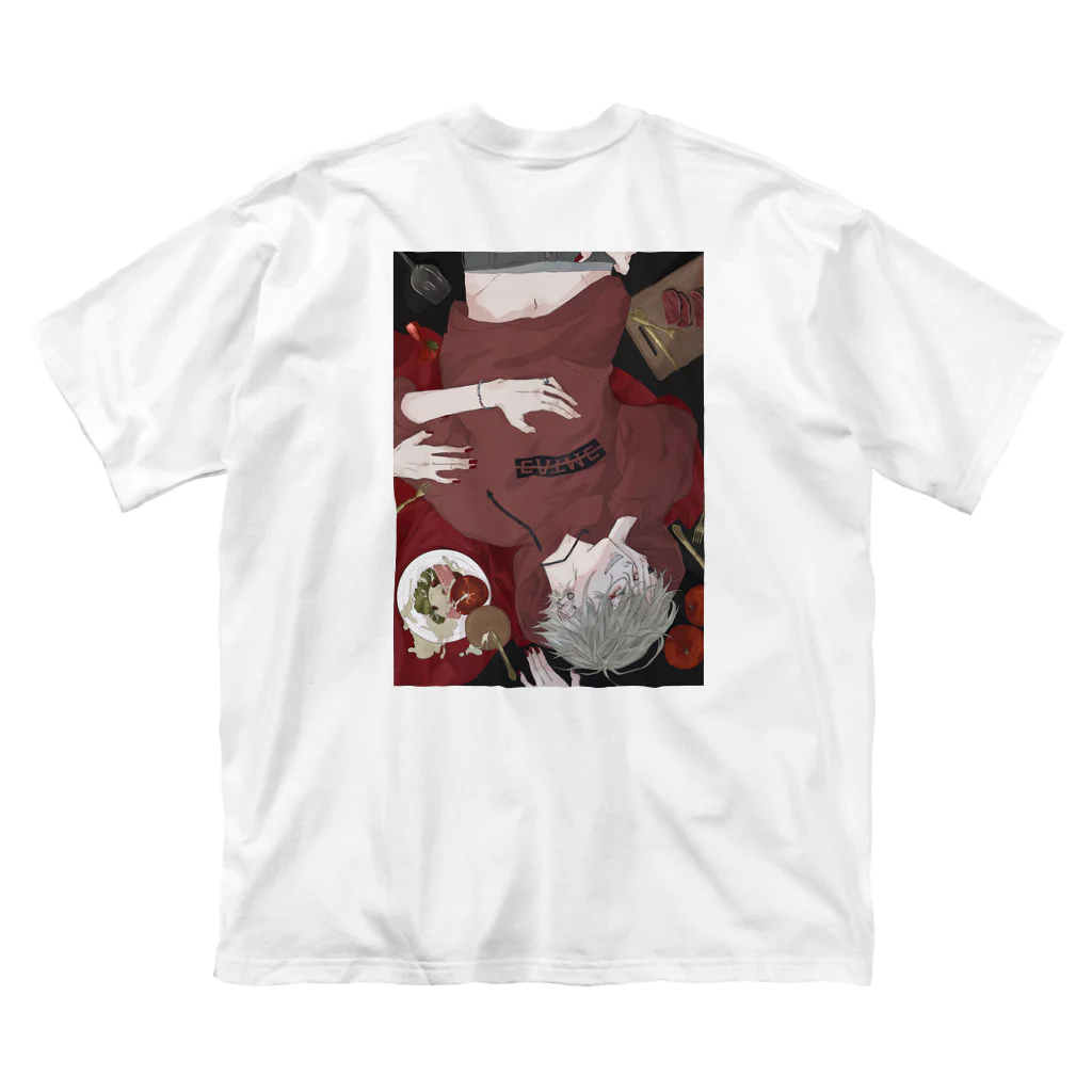 こうちゃ.課題のEATME バックプリントTシャツ ビッグシルエットTシャツ