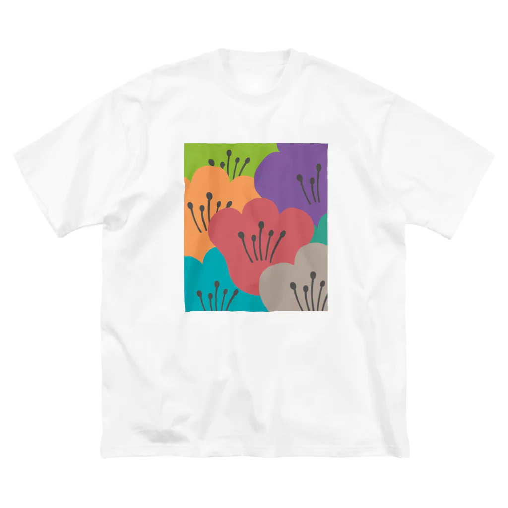 Wonder Bird Forestのティータイムの花 [TTF1] ビッグシルエットTシャツ