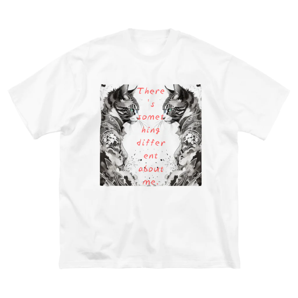 brand-new-cat-worldのThere's something different about me. ビッグシルエットTシャツ
