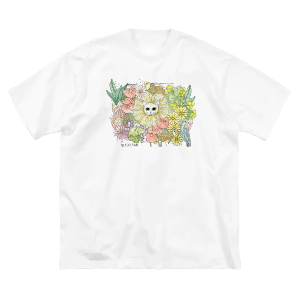 ブリキ屋の猫神さま ビッグシルエットTシャツ