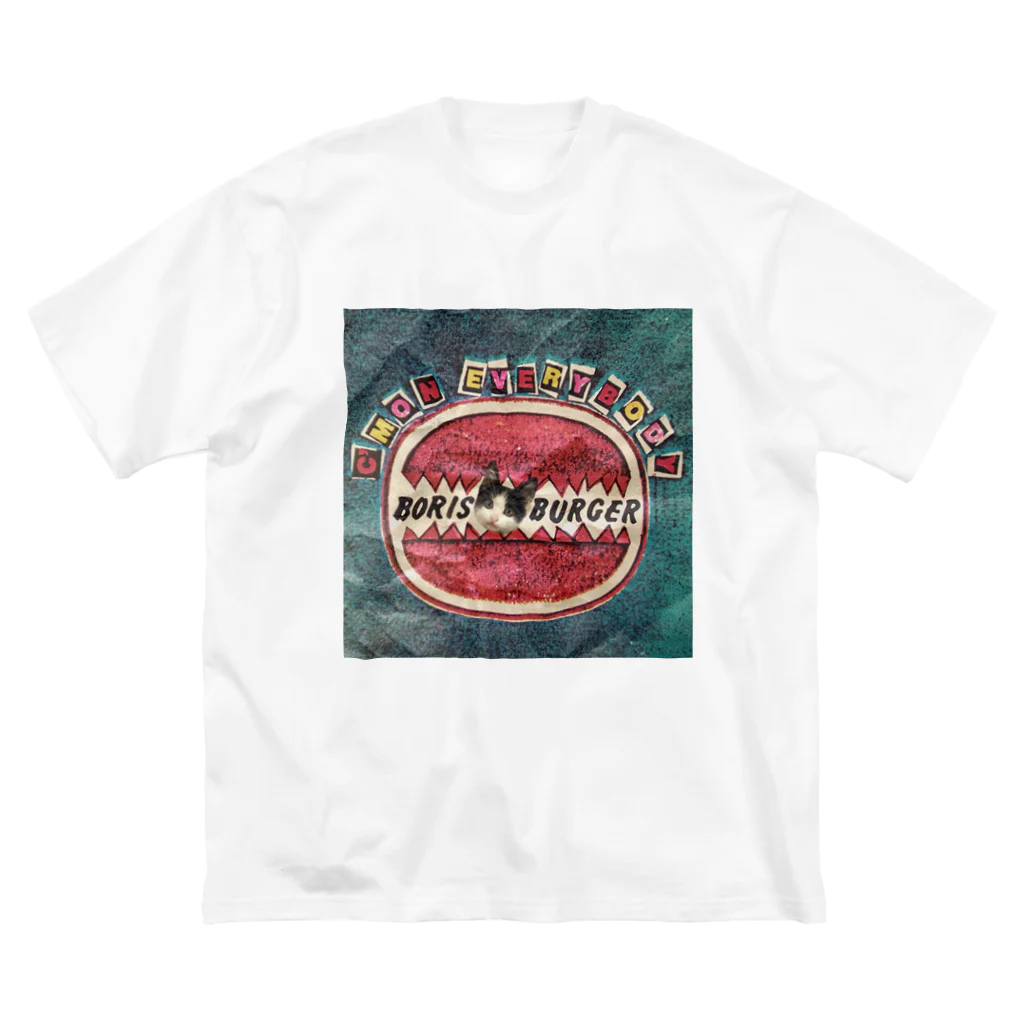 ボリスのBORIS-BURGER (シワ加工) ビッグシルエットTシャツ