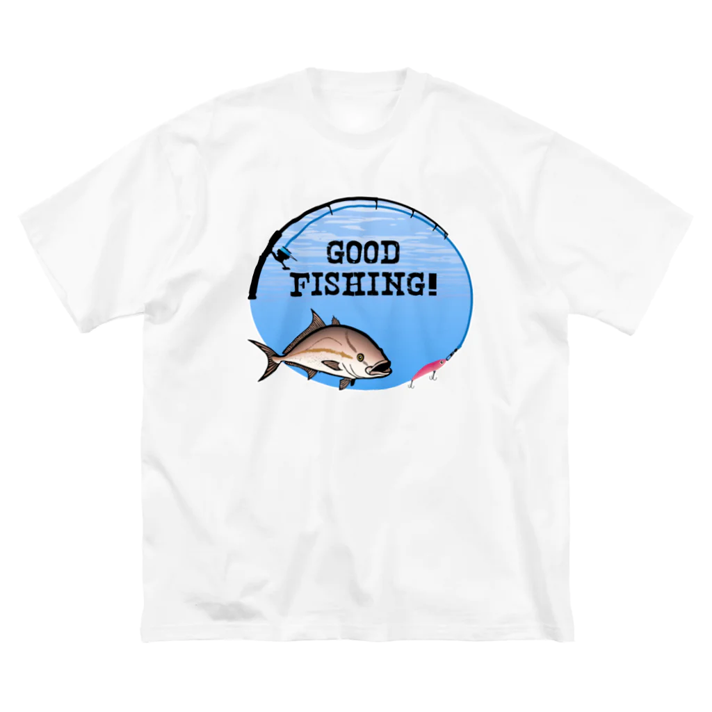 猫と釣り人のカンパチ_1_C ビッグシルエットTシャツ