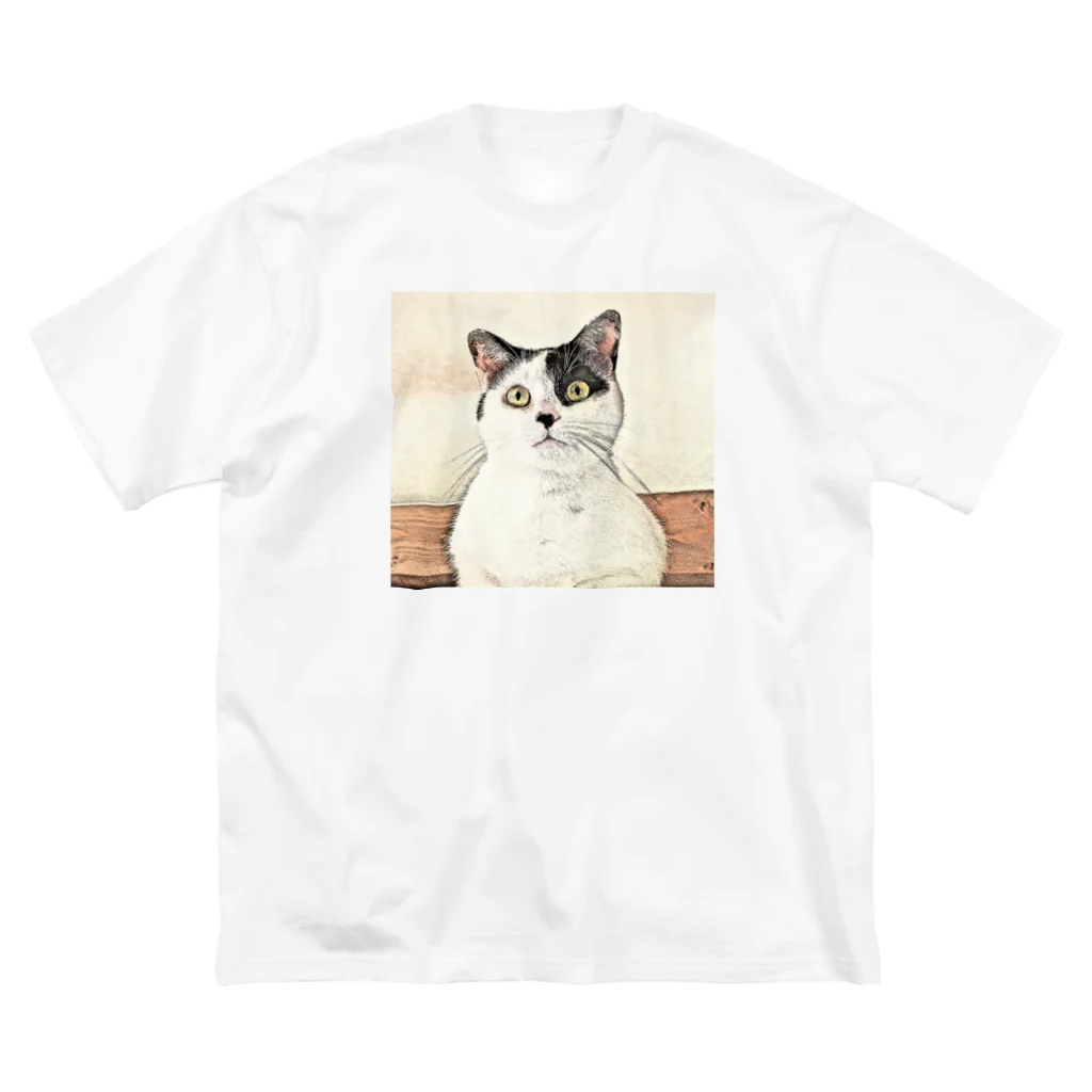 猫ねむりzzz..の鼻ブチ猫ちゃんスケッチ風 Big T-Shirt