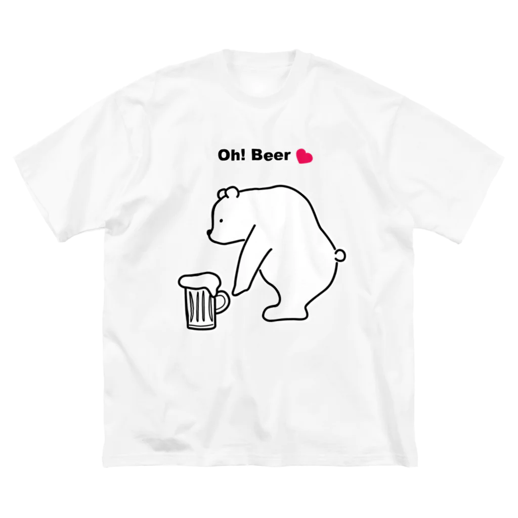 Atelier CのBeerを拾ったBear ビッグシルエットTシャツ