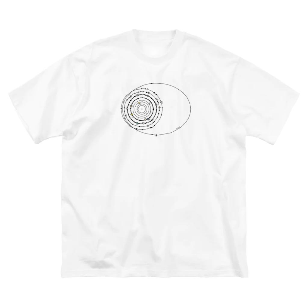 cosmicatiromの太陽系の衛星 ビッグシルエットTシャツ