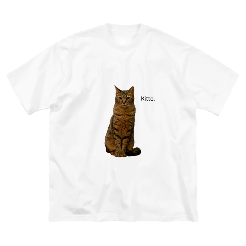 猫カフェ ぶぅたんグッズショップのおすましキトくん ビッグシルエットTシャツ