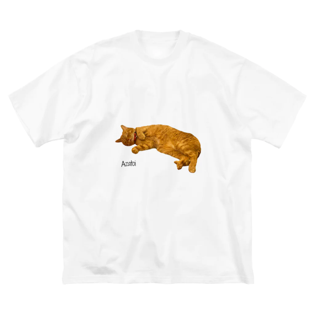 猫カフェ ぶぅたんグッズショップのあざといタビくん ビッグシルエットTシャツ