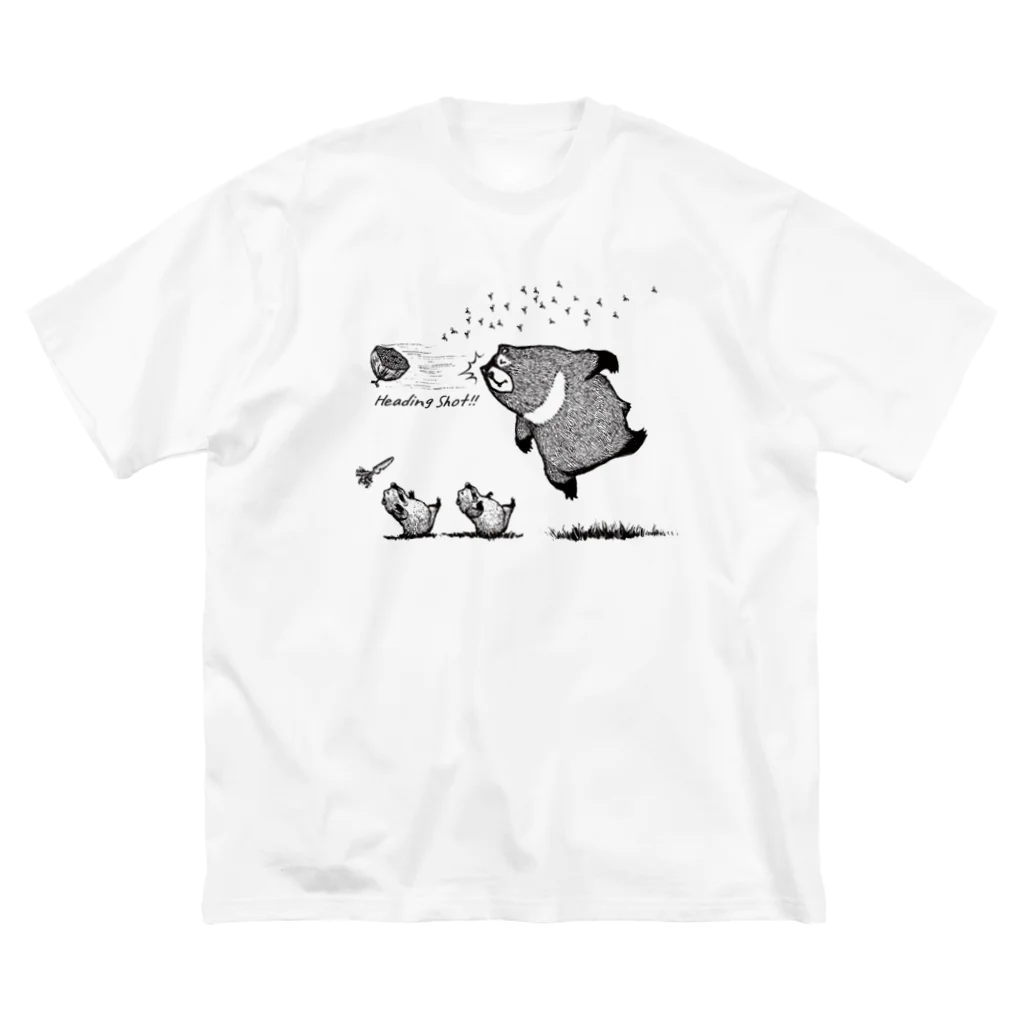 planetNITのヘディング熊 ビッグシルエットTシャツ