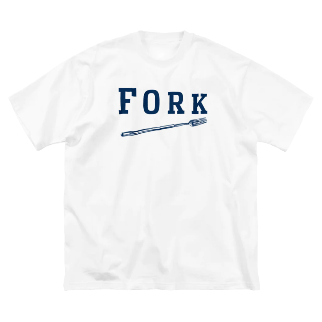 LONESOME TYPE ススのFORK (NAVY) ビッグシルエットTシャツ