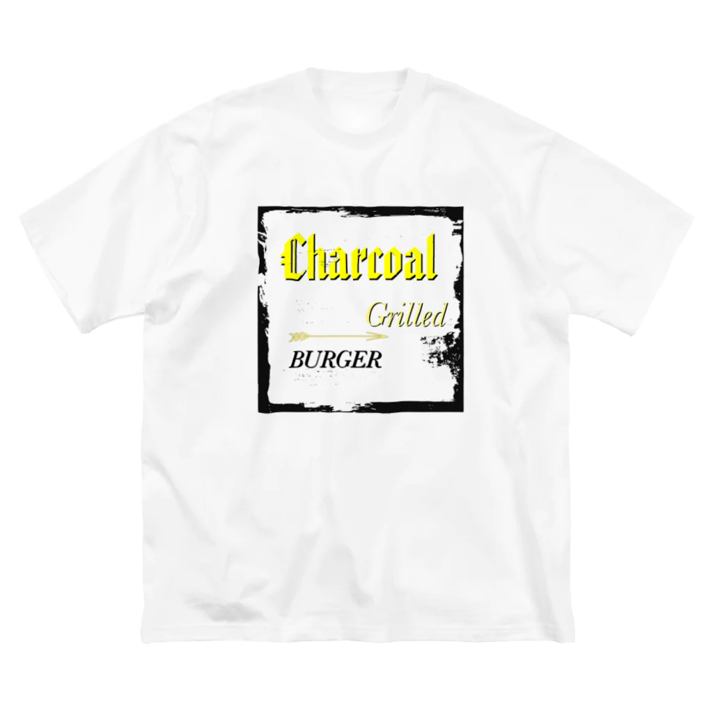 ハンバーガーショップ                           バーガーカフェホノホノのCharcoal grilled burger ビッグシルエットTシャツ