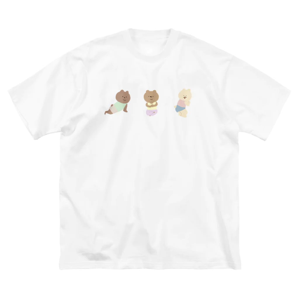 ぽぽ / Popoの筋トレをしているクマ Big T-Shirt