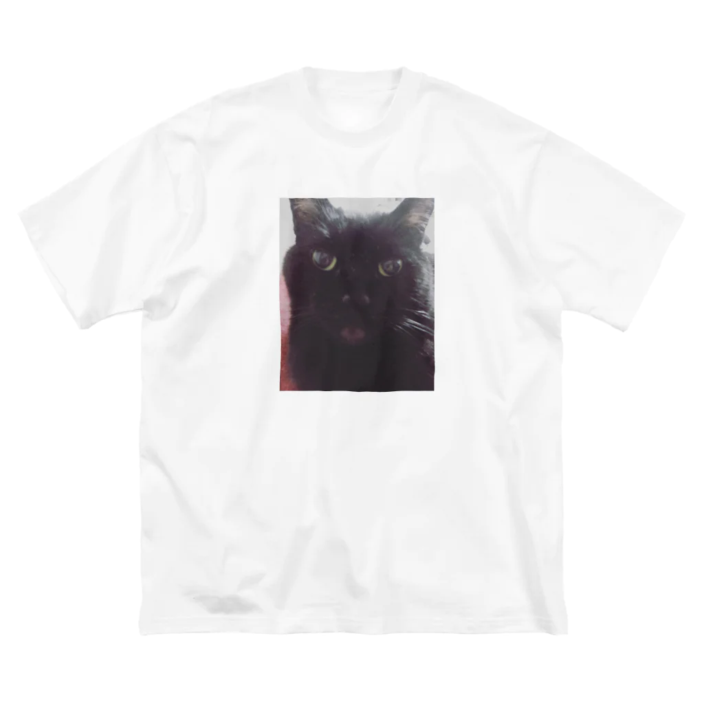 黒猫sceneryの黒猫のミニクロくん ビッグシルエットTシャツ