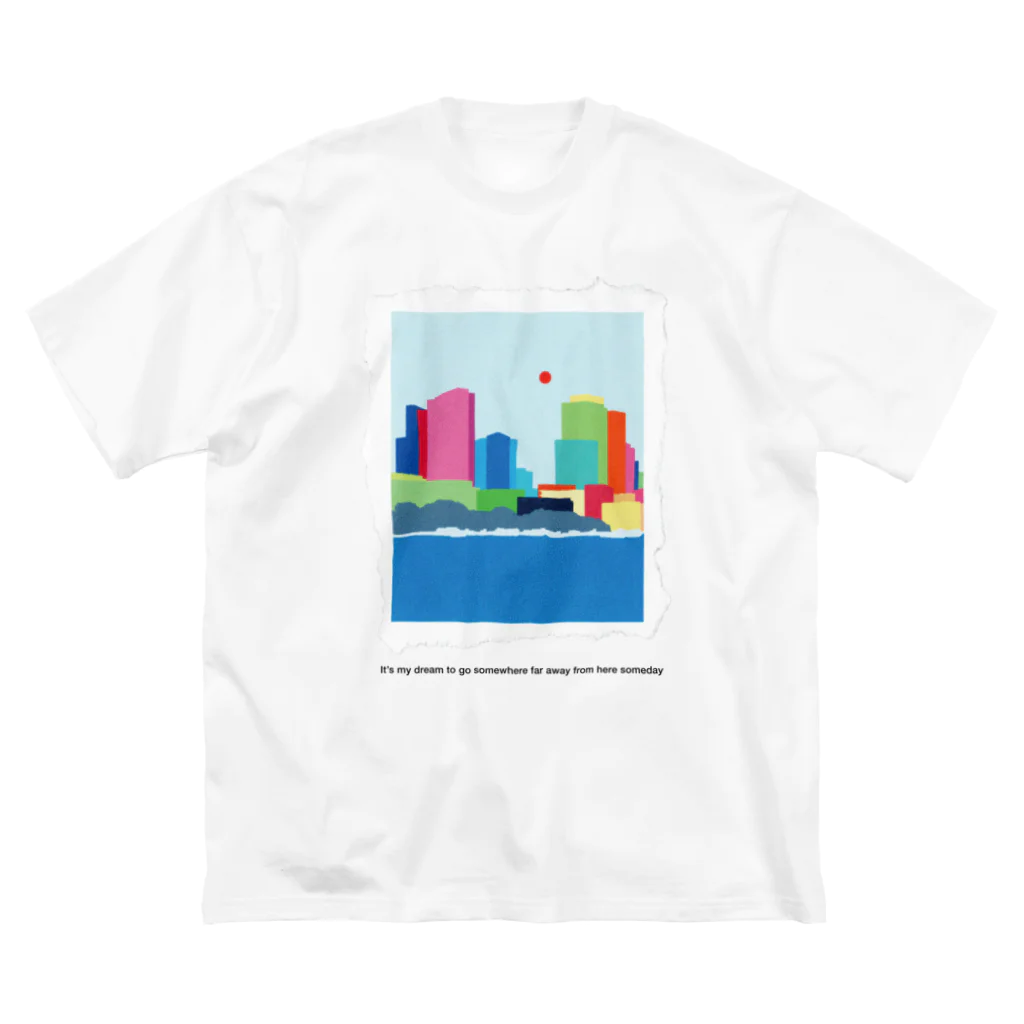 梅雨明けshopの港街の ビッグシルエットTシャツ