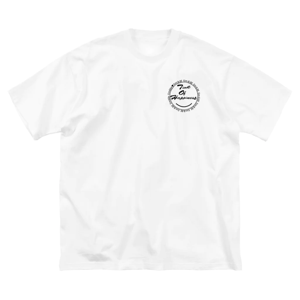 Eim&BeのTime of happiness (ブラックロゴ) Big T-Shirt