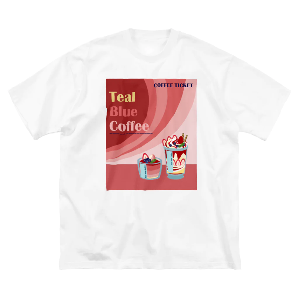 Teal Blue CoffeeのSpecial strawberry ビッグシルエットTシャツ