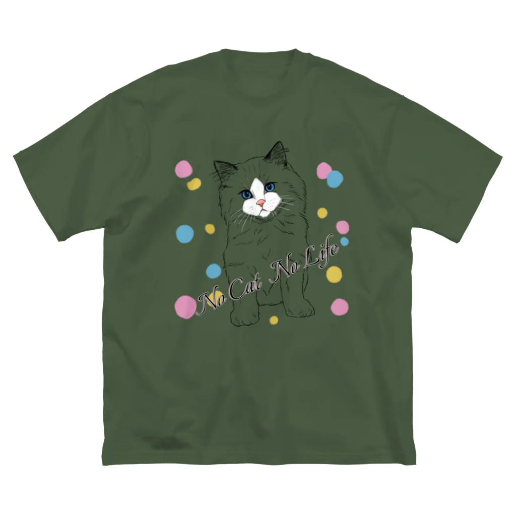 あでまりジルシのモフモフニャンコ Big T-Shirt