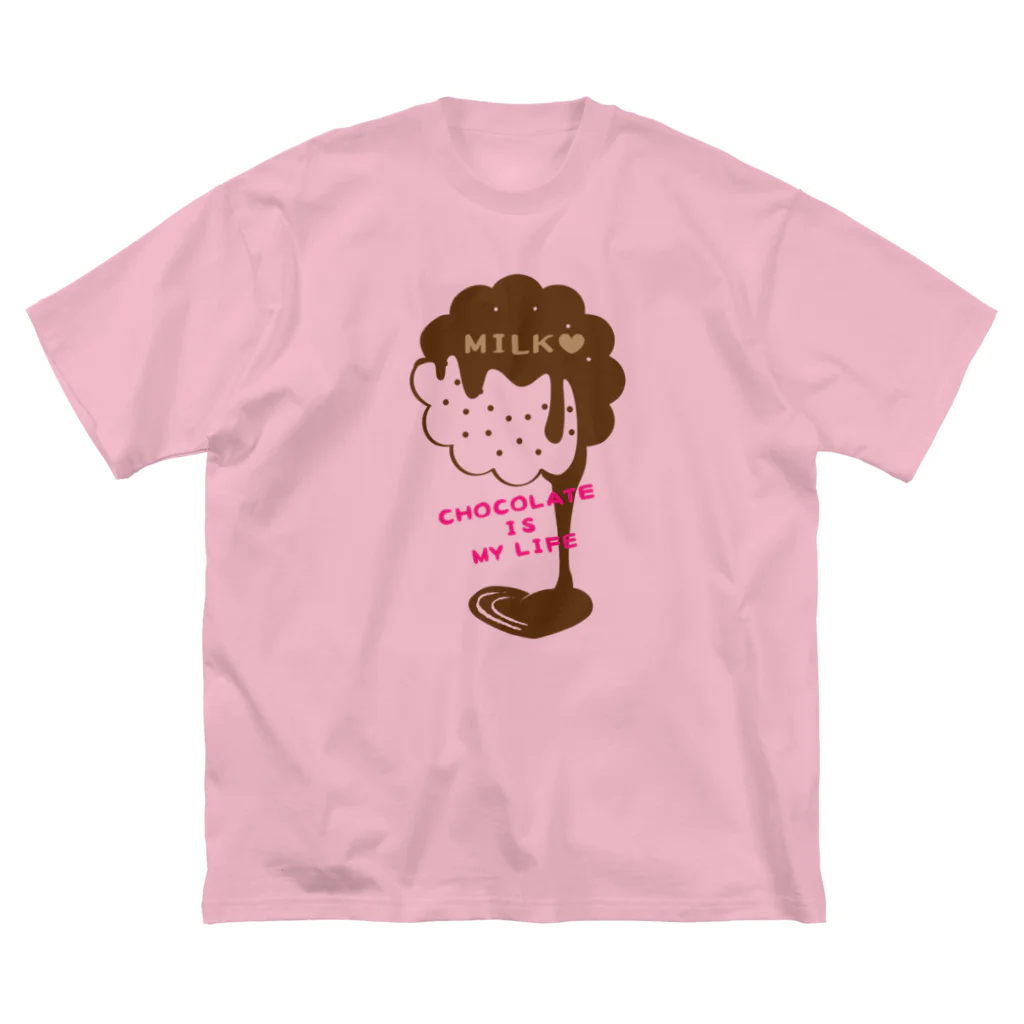 イラスト MONYAAT のCT98 CHOCOKATE IS MY LIFE*Ｃ ビッグシルエットTシャツ