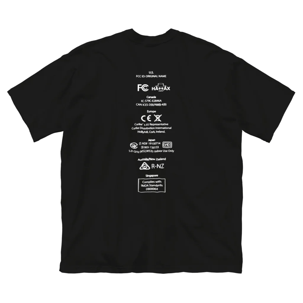 ''''Bar Code''''のBar Code T-shirt  black ビッグシルエットTシャツ