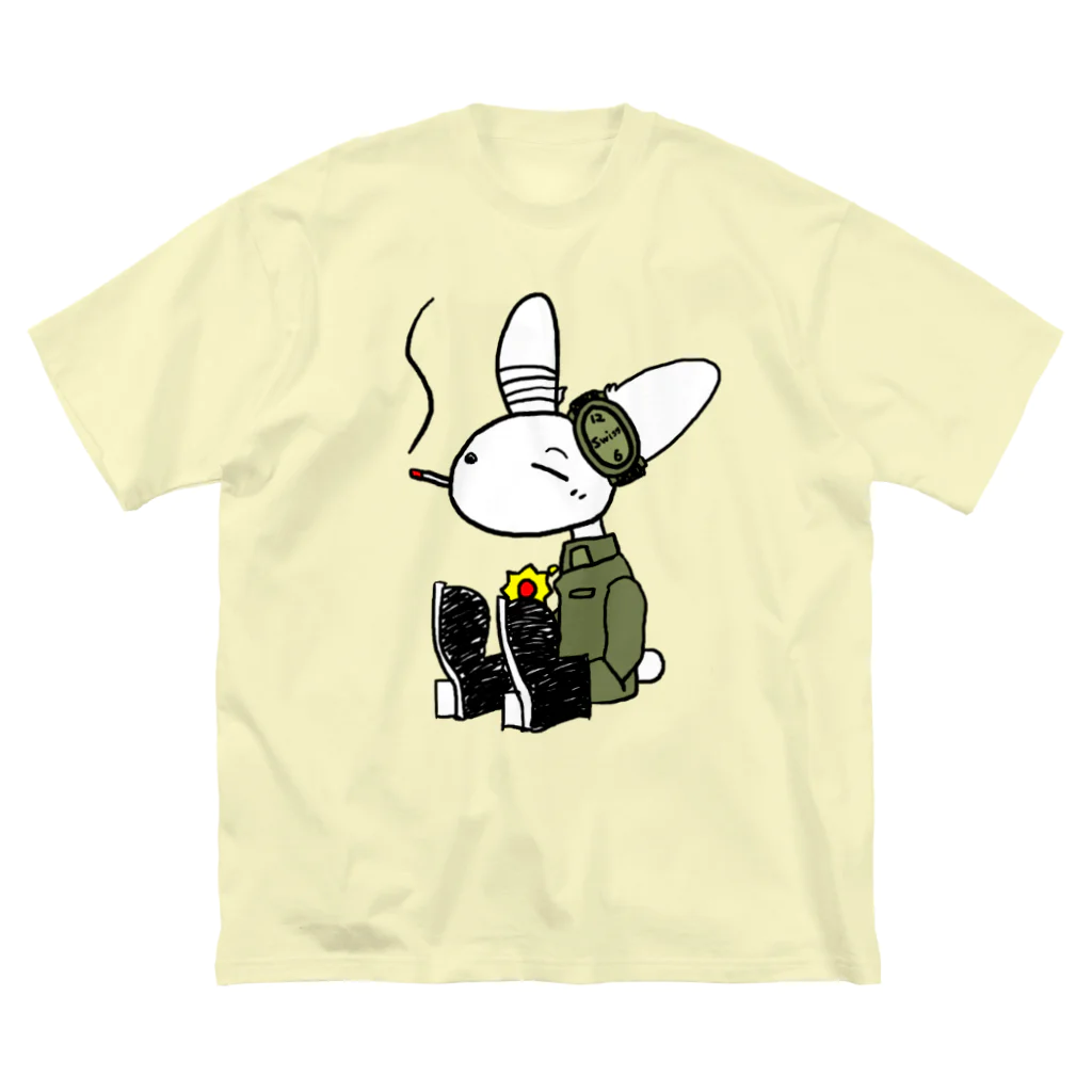 Rabit-shopの[Rabit]ビッグプリントT[男女兼用] Big T-Shirt