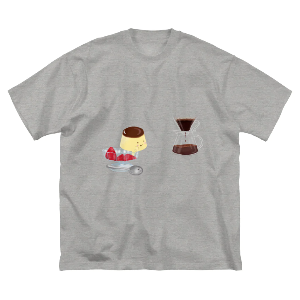 mifの物想いプリンネ🍮☕️ ビッグシルエットTシャツ