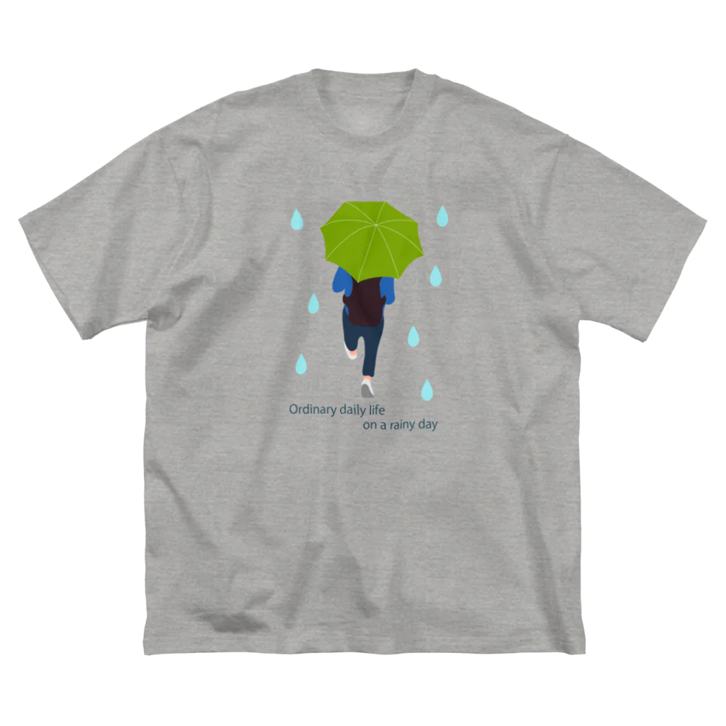 キッズモード某の平凡な雨の日　（グリーンVr） ビッグシルエットTシャツ