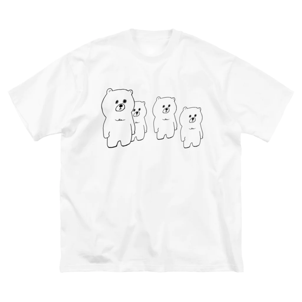 SELECTSHOP MTIのむっくま、4ひき。 ビッグシルエットTシャツ