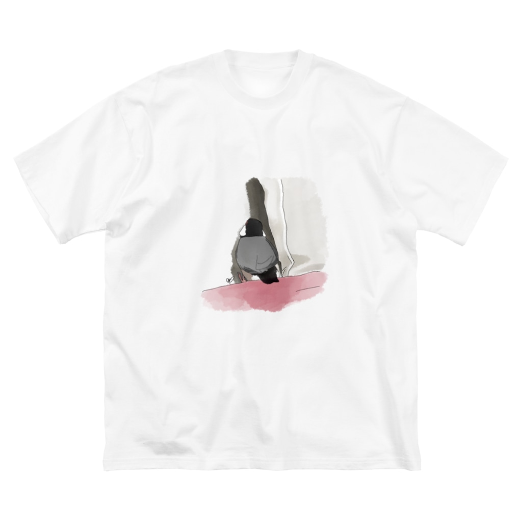 calcalの奥が気になる桜文鳥 Big T-Shirt