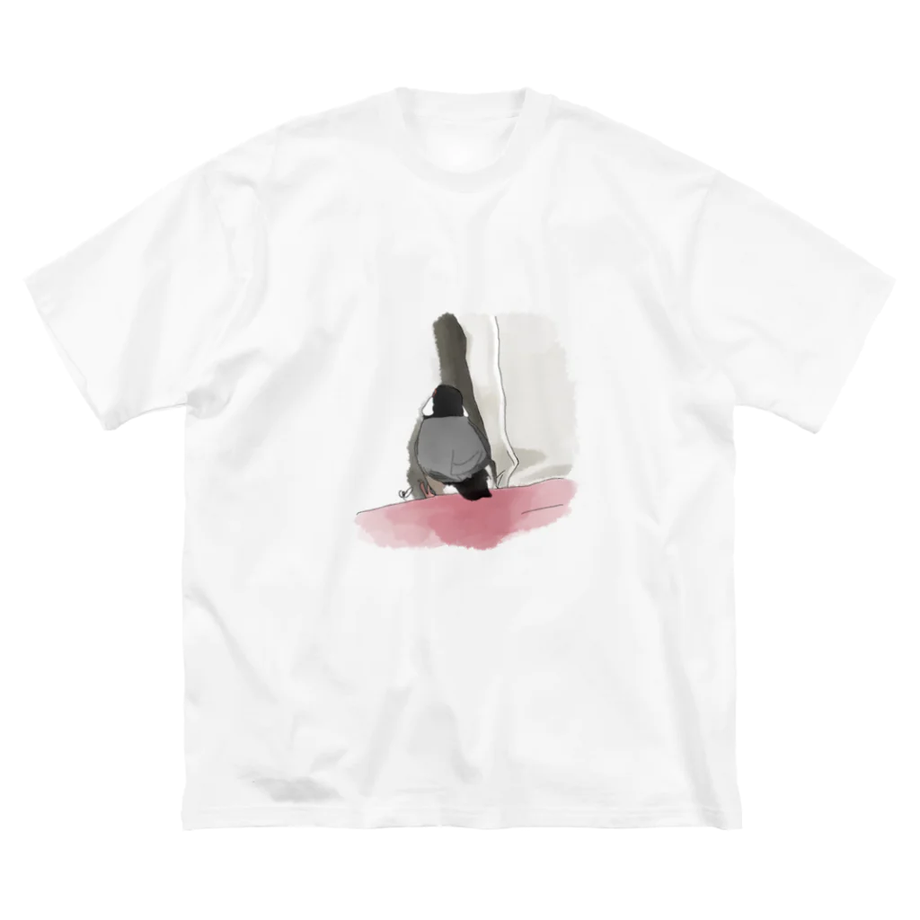 calcalの奥が気になる桜文鳥 Big T-Shirt