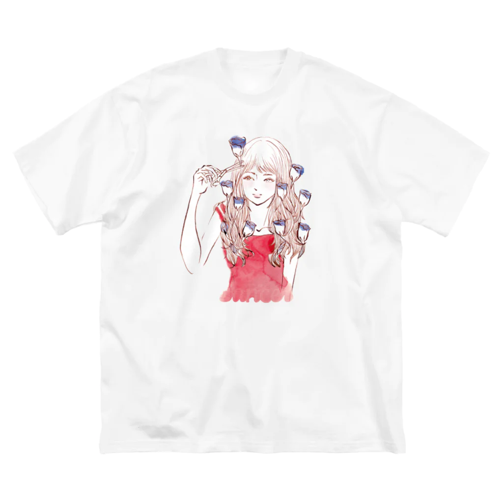 mayapatternの花を摘む ビッグシルエットTシャツ