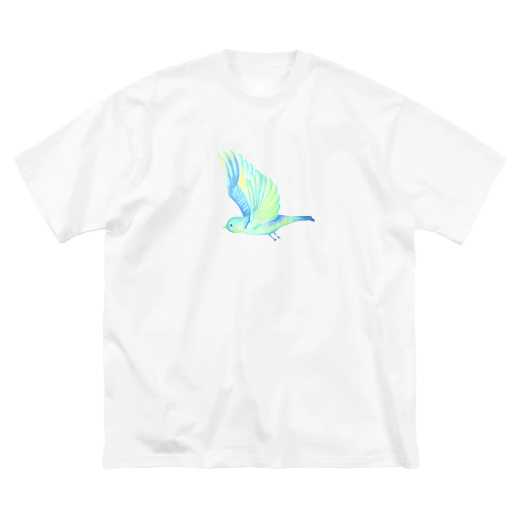 mayapatternの青い鳥 ビッグシルエットTシャツ