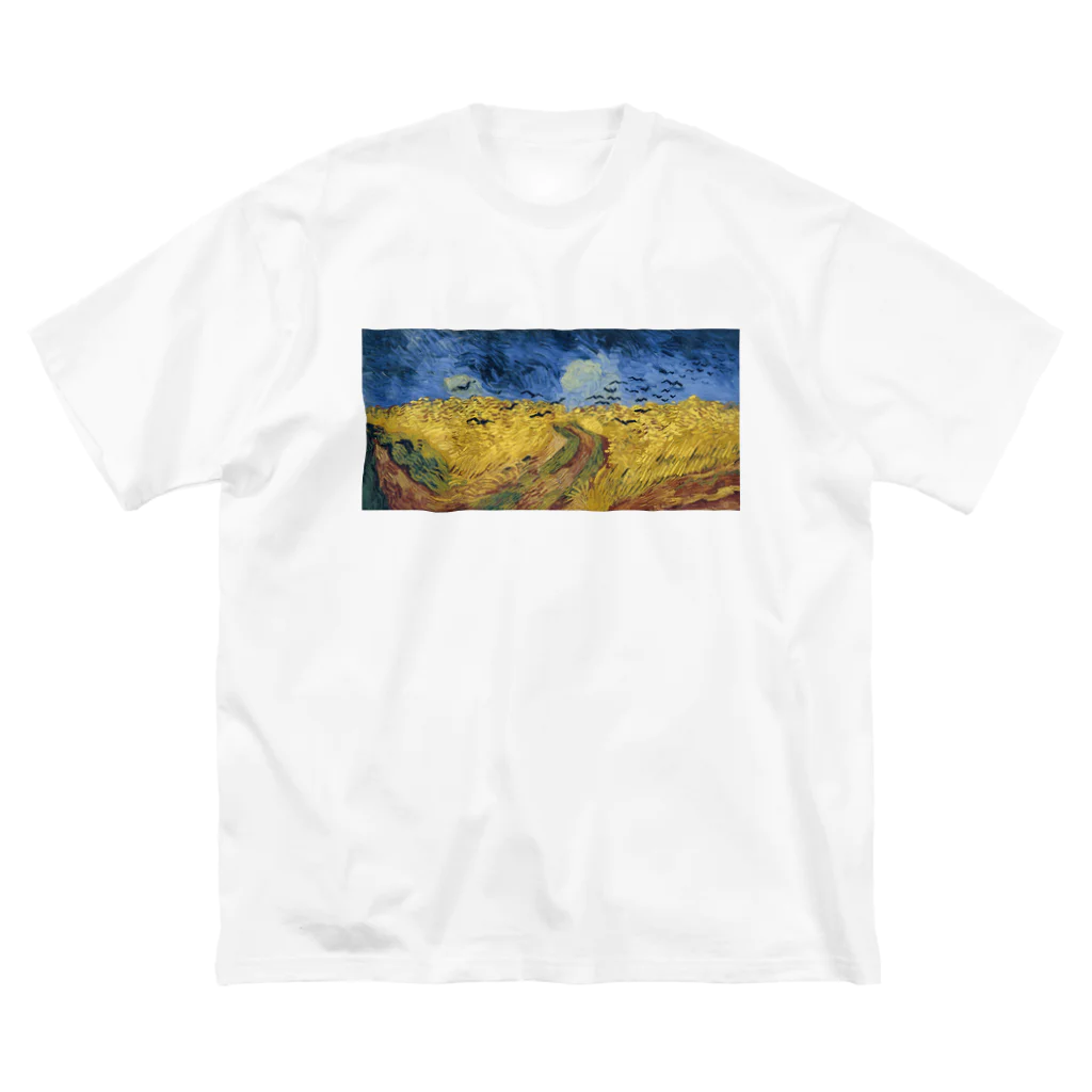 AOI Art Projectの【ゴッホ】カラスのいる麦畑 ビッグシルエットTシャツ