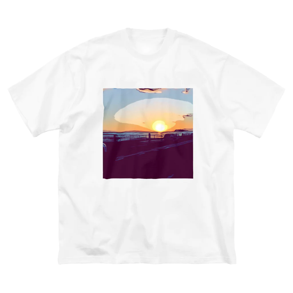 わらしゃんどのSUNSET ビッグシルエットTシャツ