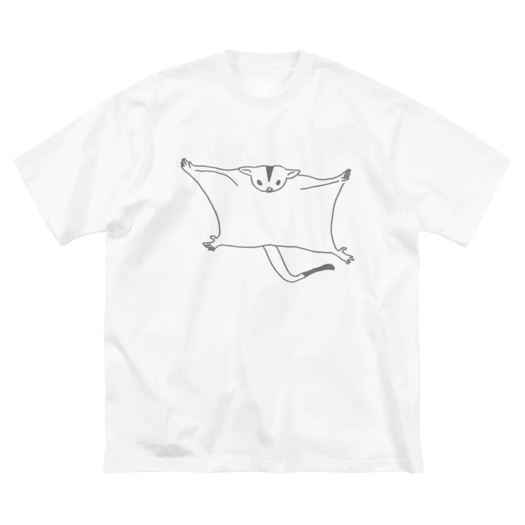 フクロモモンガのジオの滑空するフクロモモンガ ビッグシルエットTシャツ