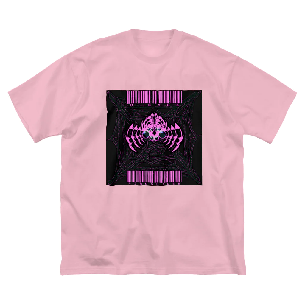 Ａ’ｚｗｏｒｋＳの8-EYES PINKSPIDER BLK ビッグシルエットTシャツ