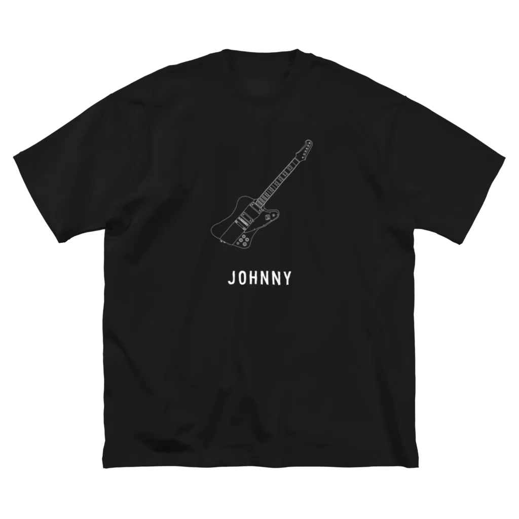 Handwritten GuitarsのJOHNNY -white line- Big T-Shirt