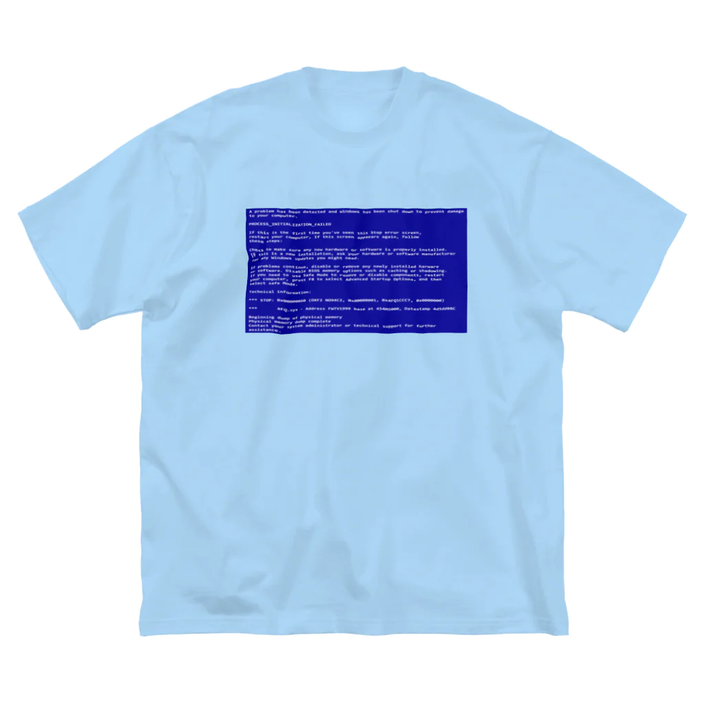Ａ’ｚｗｏｒｋＳの一番コワいヤツ　ブルースクリーン Big T-Shirt