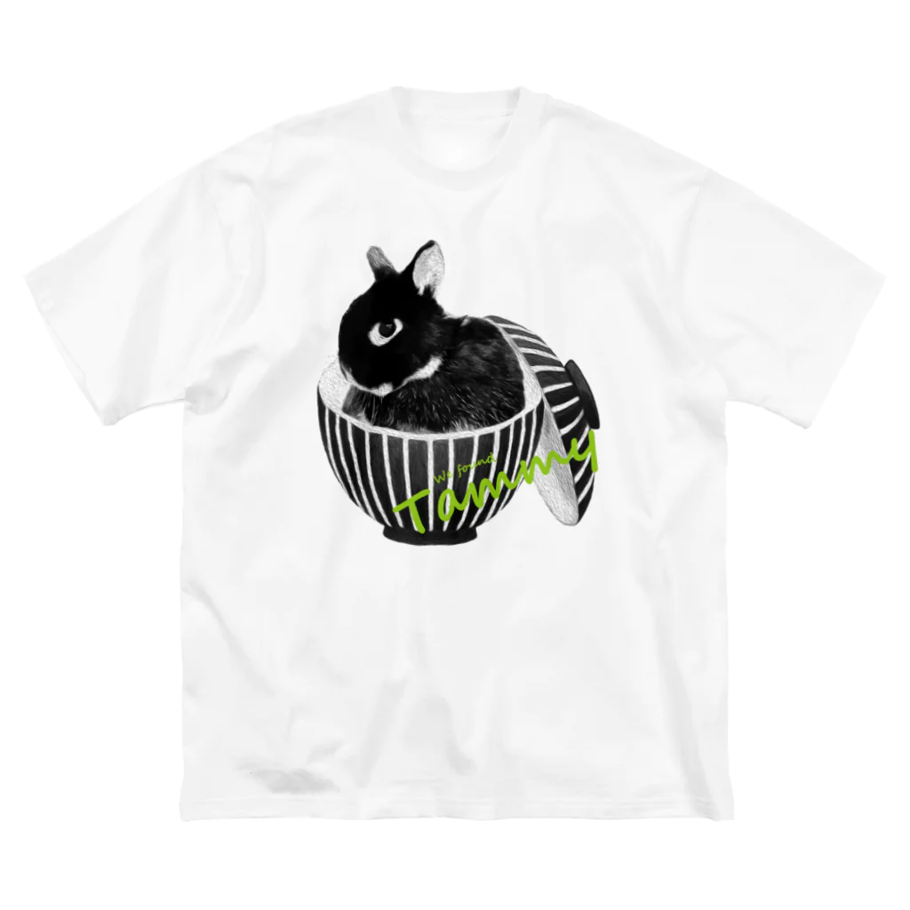 VtuberたみーSUZURISHOPの『うな丼』ビッグシルエットTシャツ(白) Big T-Shirt
