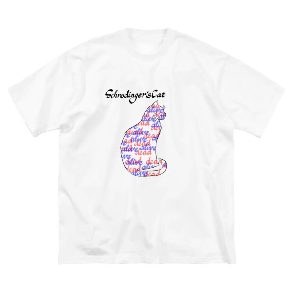 物理×数式×デザインのシュレディンガーの猫 （単独） 루즈핏 티셔츠