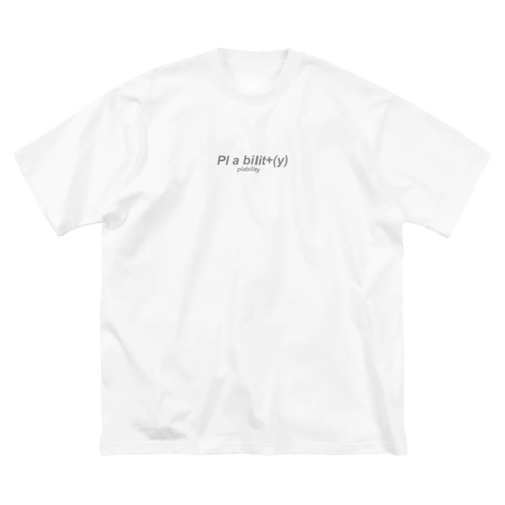 Pl_a_bilit+(y)のシンプルロゴ＋コラージュアート ビッグシルエットTシャツ