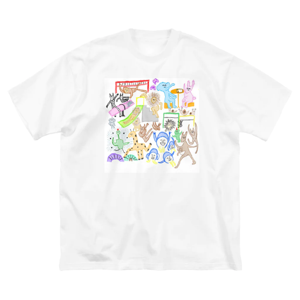 wktkライブ公式グッズショップのわくわく動物ランド ビッグシルエットTシャツ