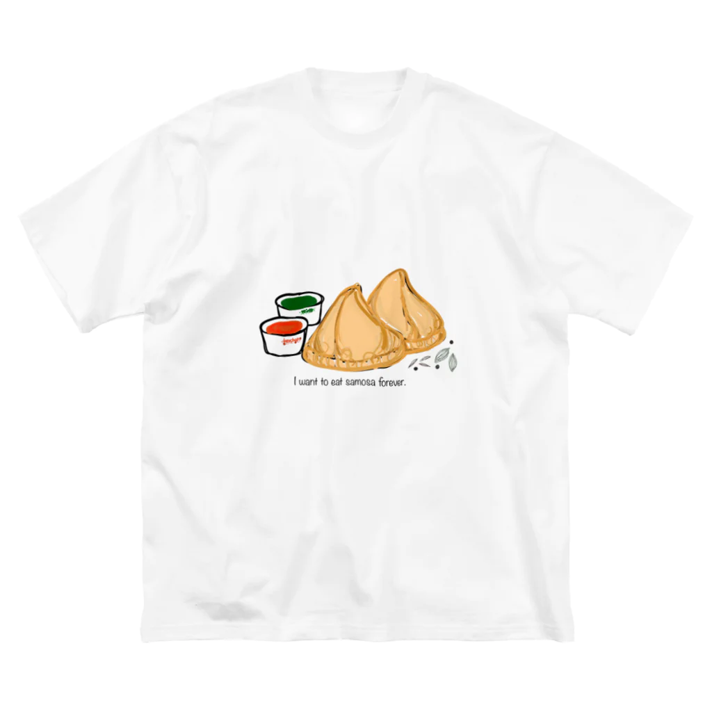 Naminonnのサモサ食べたいなぁ ビッグシルエットTシャツ