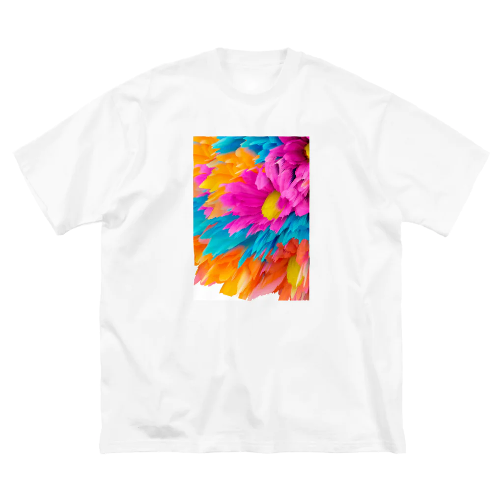 Flower storyのBloom-バイオレット ビッグシルエットTシャツ