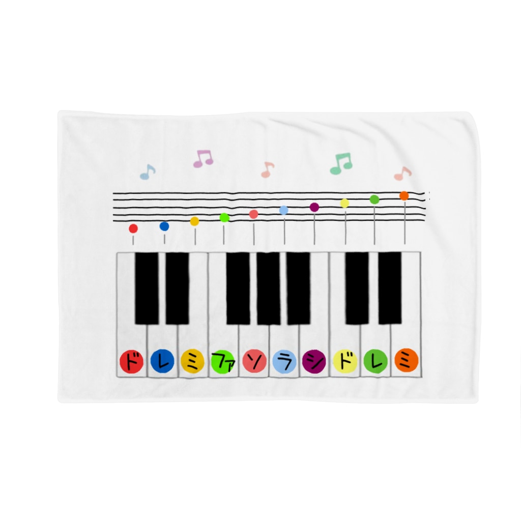 ピアノ鍵盤イラスト Blanket By Hirahira Suzuri