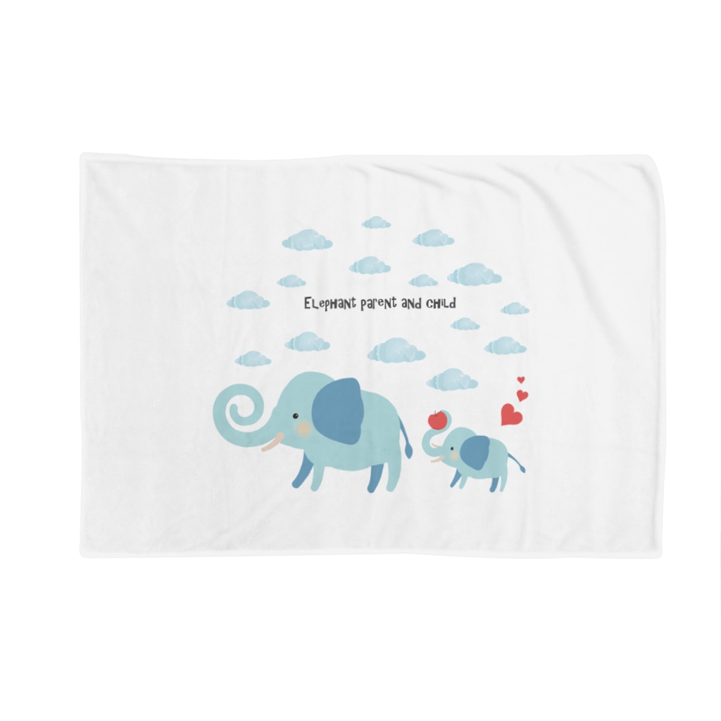 あかえほ│赤ちゃん絵本のWeb図書館　公式グッズ販売の象の親子【あかえほ公式】 Blanket