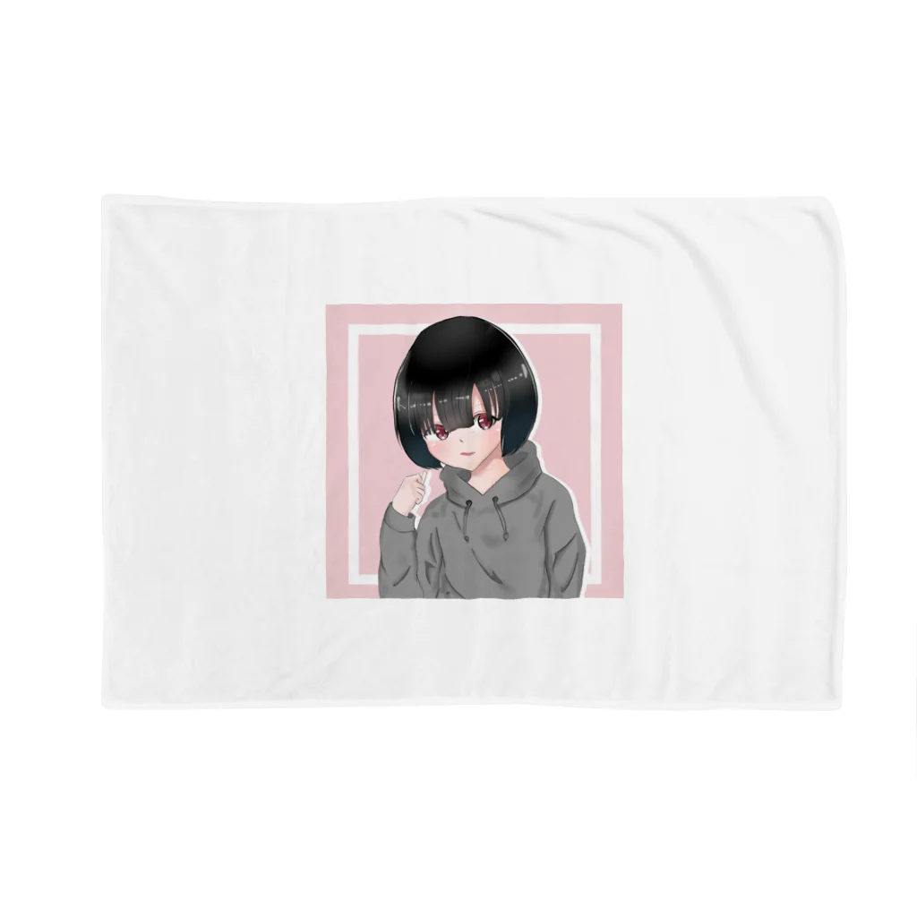 癒しの場所のパーカー姿の女の子 Blanket