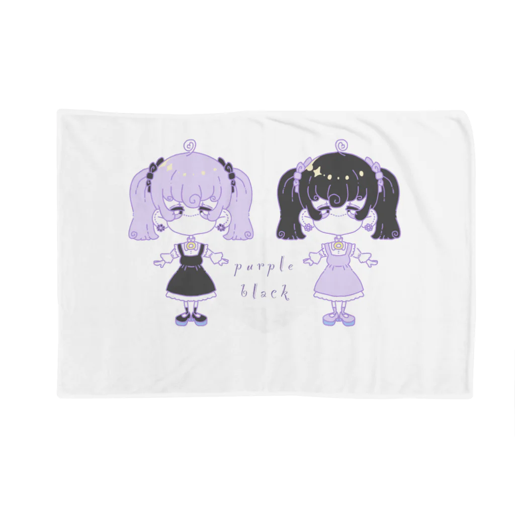 かじきのpurple black doll2 Blanket