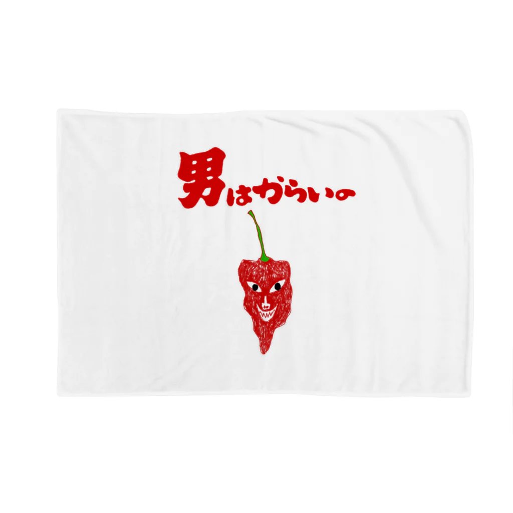 NIKORASU GOのユーモアデザイン「男はからいの」 Blanket