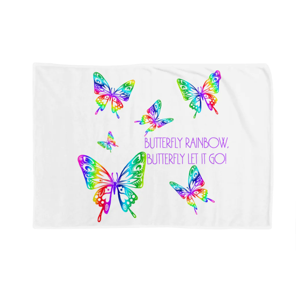 yamico835のBUTTERFLY RAINBOW ブランケット