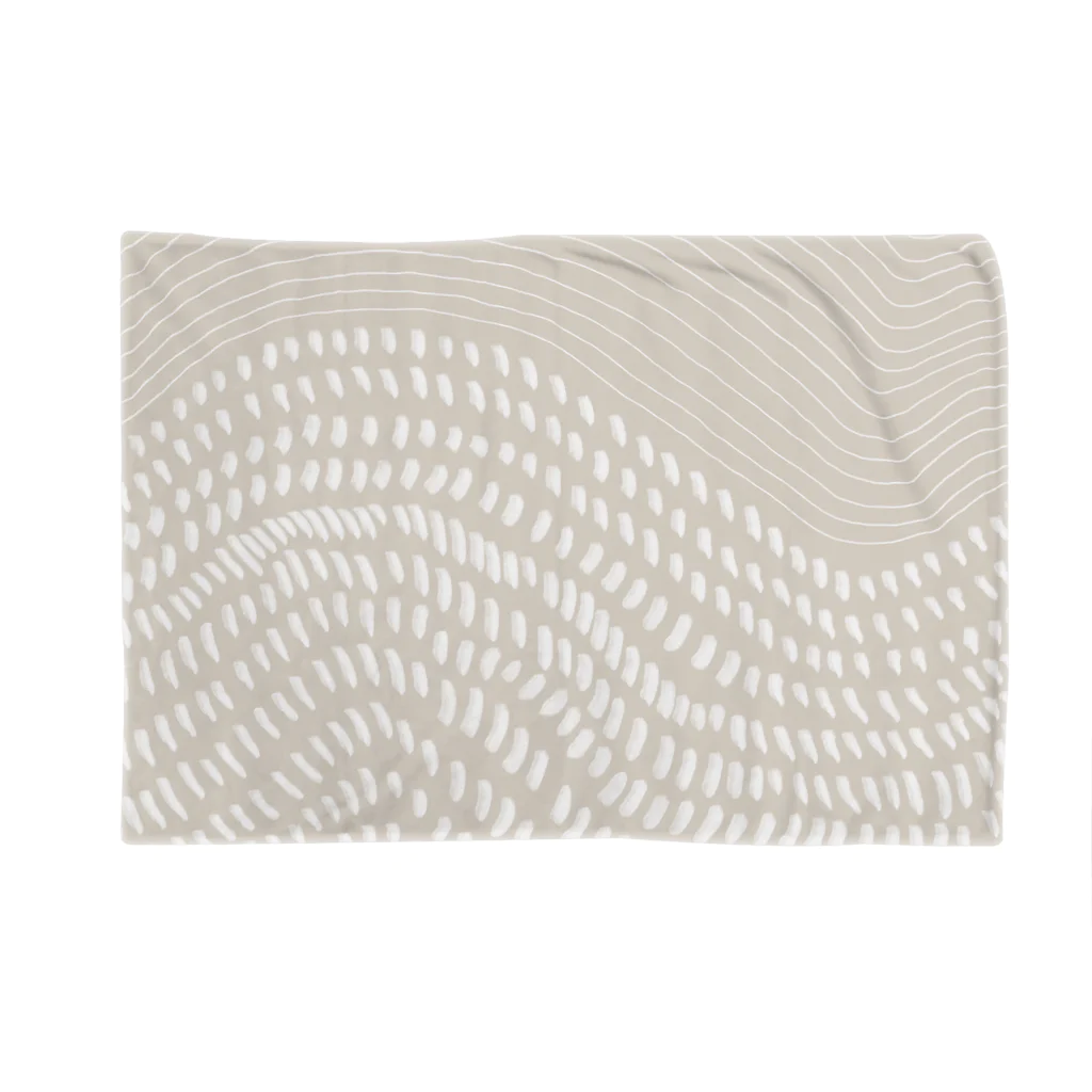 kikiのmountain wave ( beige ) ブランケット