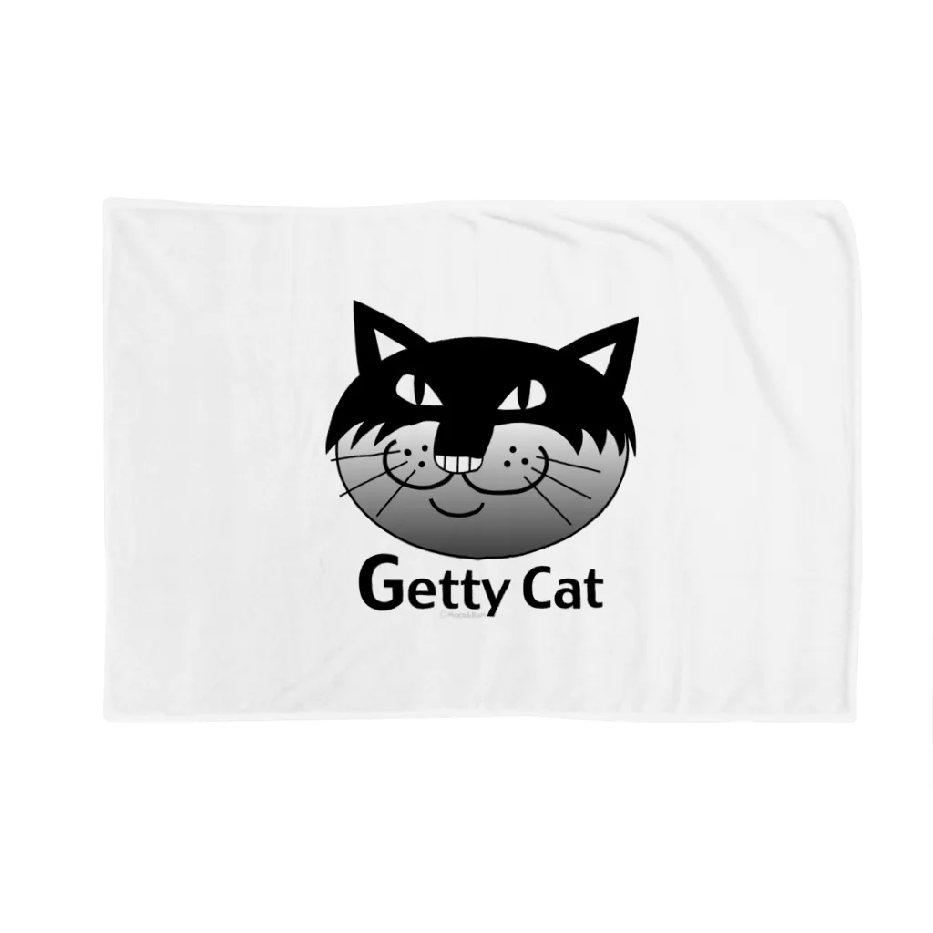 Illustrator Moca&Ram shopのネコのゲッティ/Getty Cat Blanket